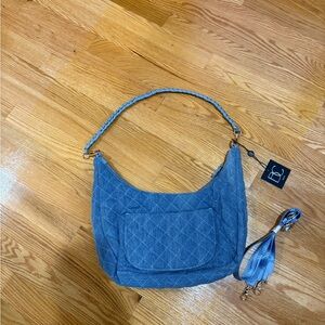 NWT Blue Quilted Hobo Bag